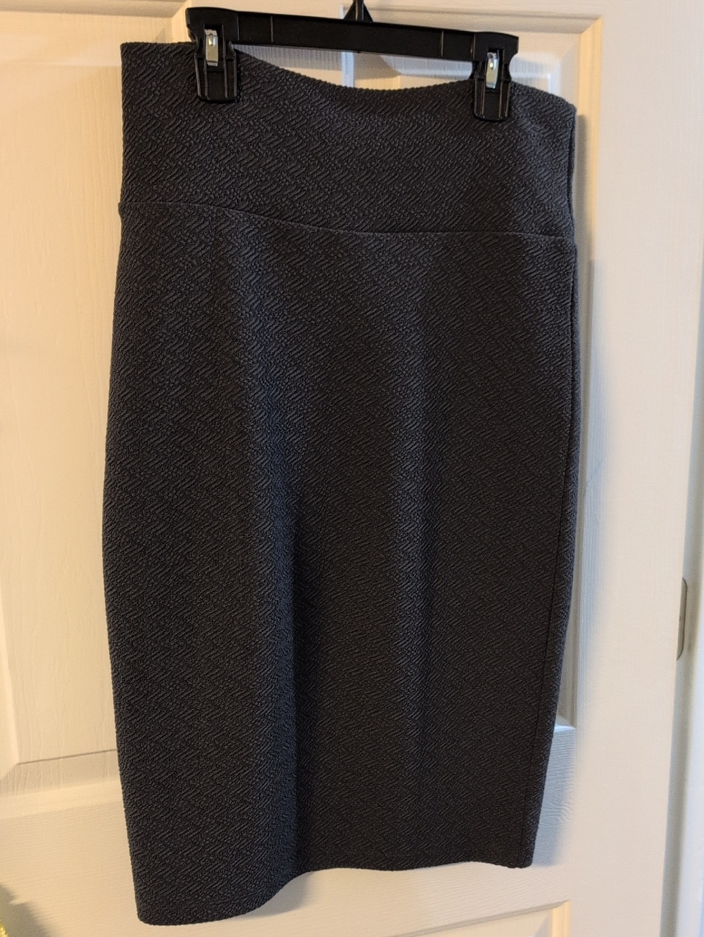 Green Textured Pencil Skirt